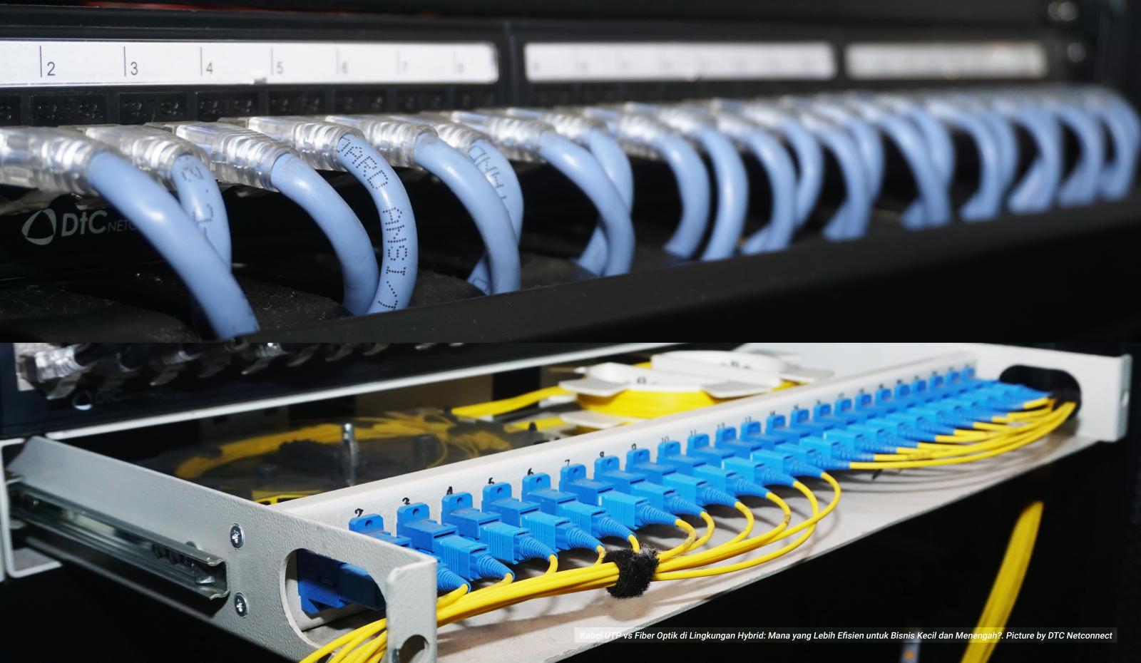 Kabel UTP vs Fiber Optik di Lingkungan Hybrid:  Mana yang Lebih Efisien untuk Bisnis Kecil dan Menengah?