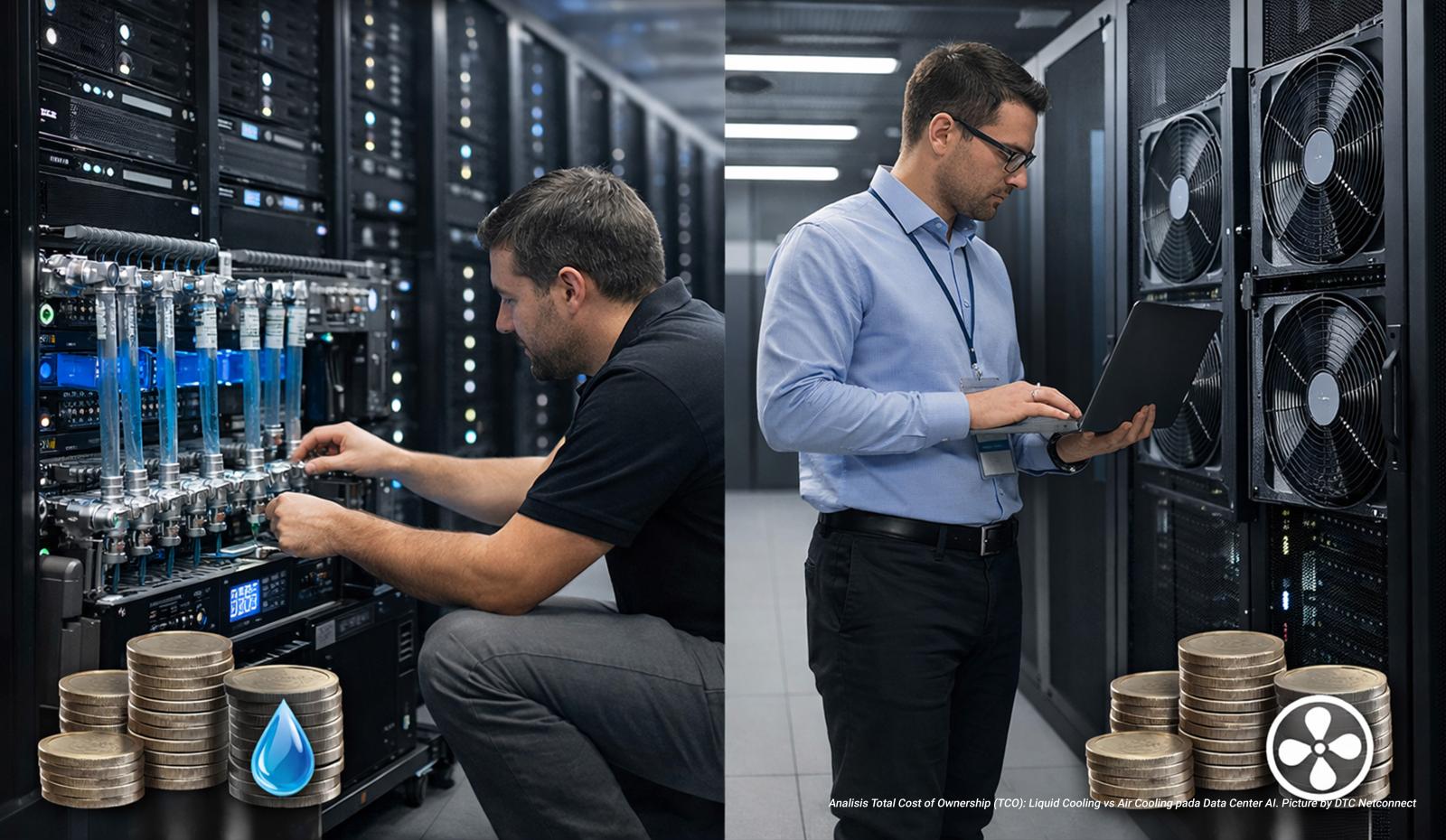 Analisis Total Cost of Ownership (TCO): Liquid Cooling vs Air Cooling pada Data Center AI
