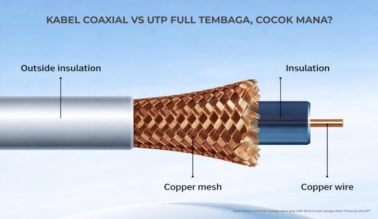 Kabel Coaxial vs UTP Full Tembaga: Mana yang Lebih Cocok untuk Jaringan Anda?