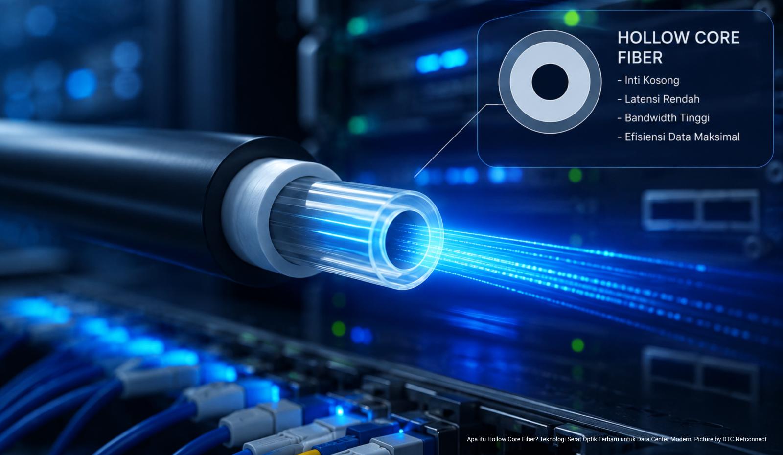 Apa itu Hollow Core Fiber? Teknologi Serat Optik Terbaru untuk Data Center Modern