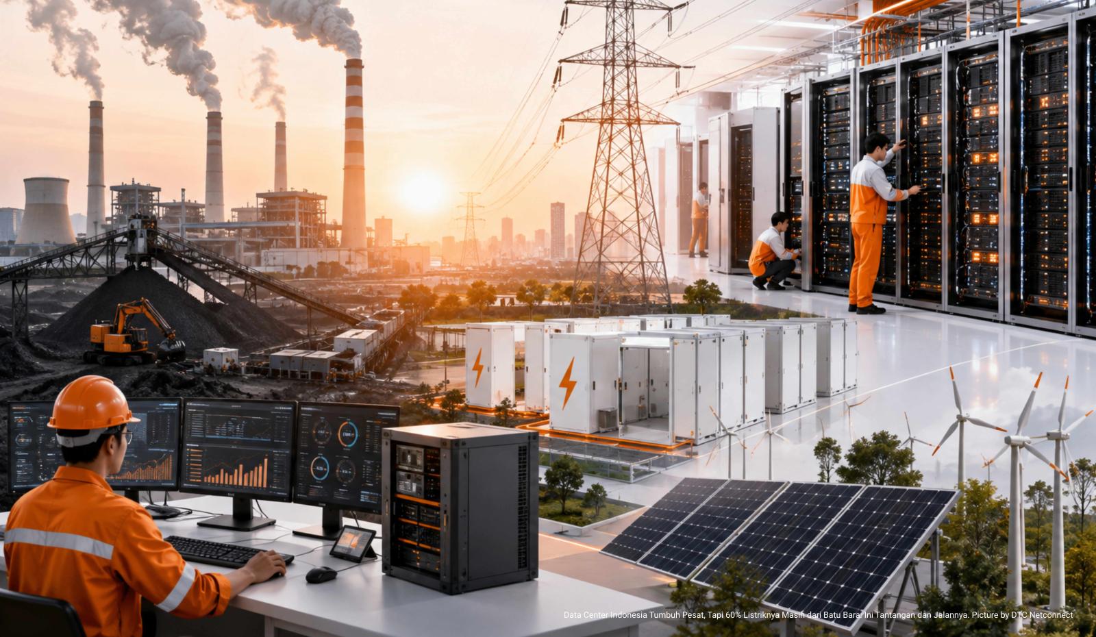 Data Center Indonesia Tumbuh Pesat, Tapi 60% Listriknya Masih dari Batu Bara: Ini Tantangan dan Jalannya