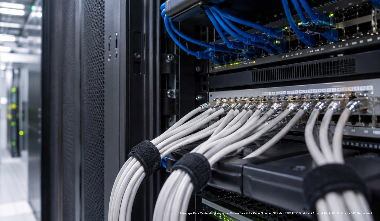 Mengapa Data Center di Cikarang dan Batam Beralih ke Kabel Shielded STP dan FTP? UTP Tidak Lagi Aman di Rack AI?