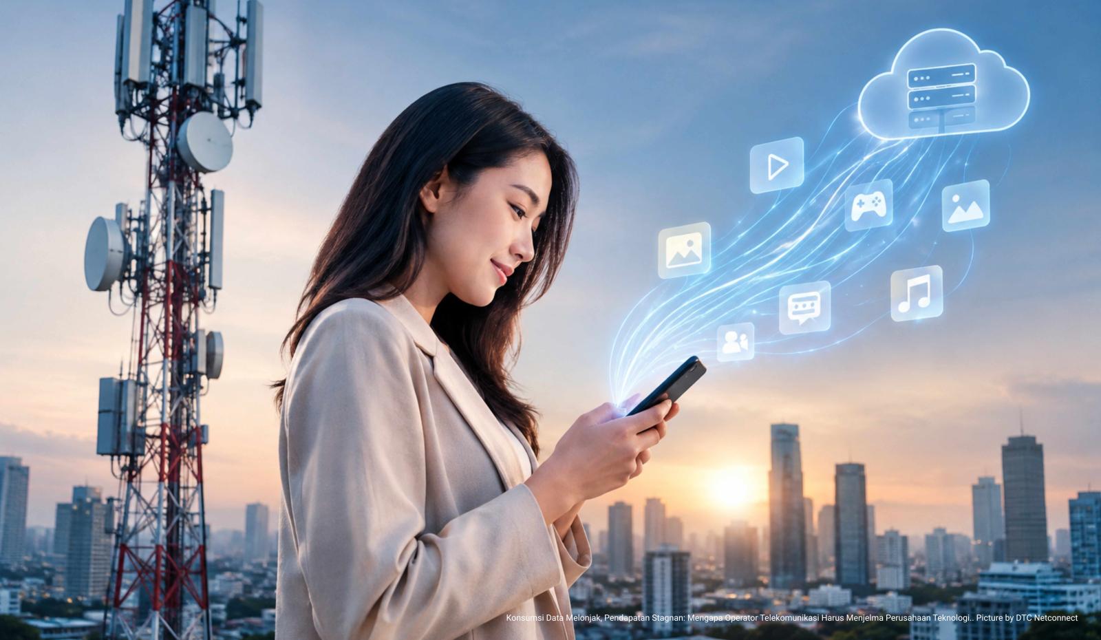 Konsumsi Data Melonjak, Pendapatan Stagnan: Mengapa Operator Telekomunikasi Harus Menjelma Perusahaan Teknologi.
