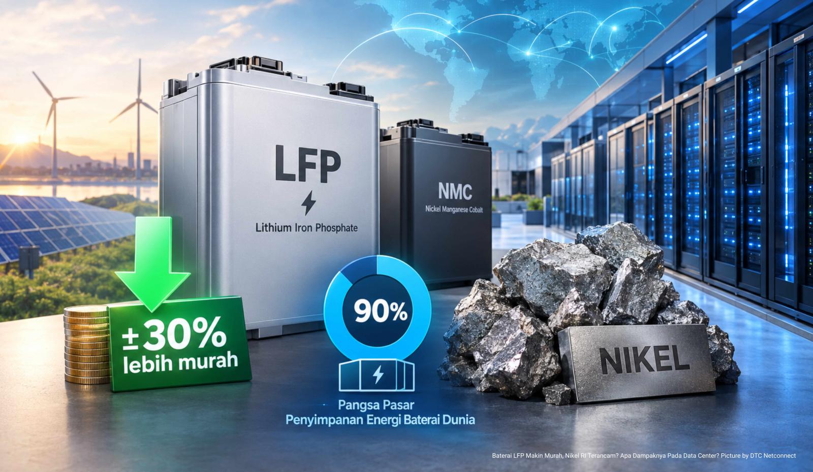 Baterai LFP Makin Murah, Nikel RI Terancam? Apa Dampaknya Pada Data Center?